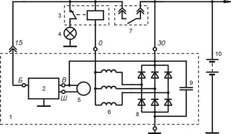 Connection diagram of the voltage regulator JA112V