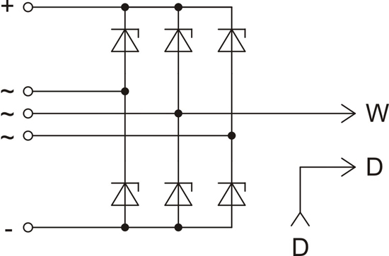 Схема блока выпрямительно-ограничительного БВО11-150-01