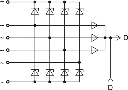 Схема блока выпрямительно-ограничительного 11-150-06