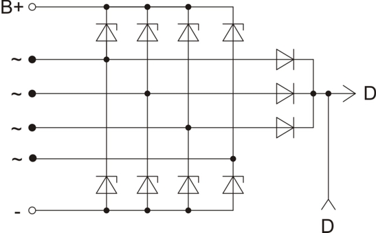 Схема блока выпрямительно-ограничительного БВО11-150-13