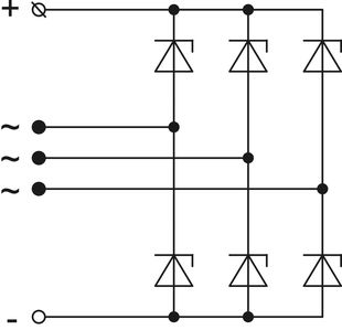 The scheme of restrictive rectifier unit BVO11-150-18.41