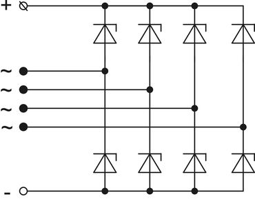 The scheme of restrictive rectifier unit BVO11-150-19.45