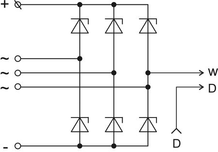 The scheme of restrictive rectifier unit BVO11-150-20.86