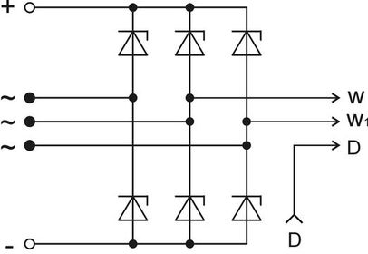 The scheme of restrictive rectifier unit BVO11-150-20M