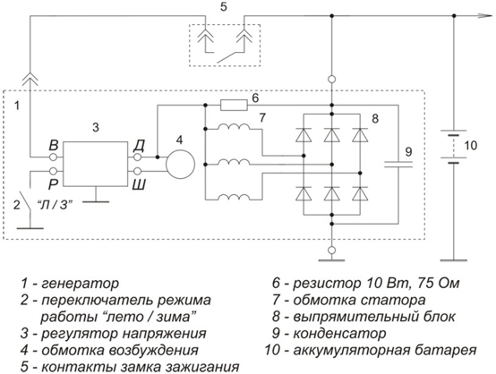 Схема включения регулятора Я120М1