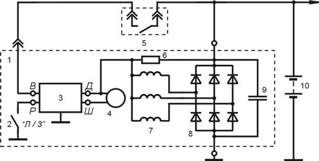 Connection diagram of the voltage regulator JA120M