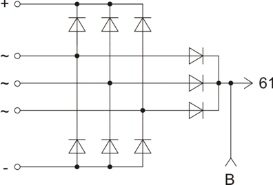 The scheme of rectifier unit BV21-150-14B