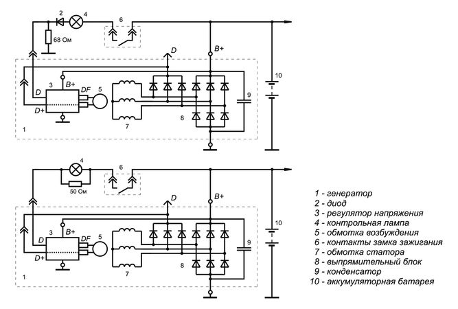 Схема включения регулятора напряжения 9422.3702