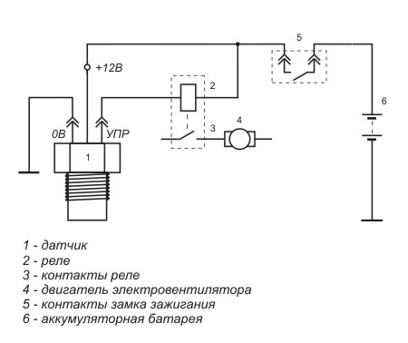 Схема включения датчика ТМ108М