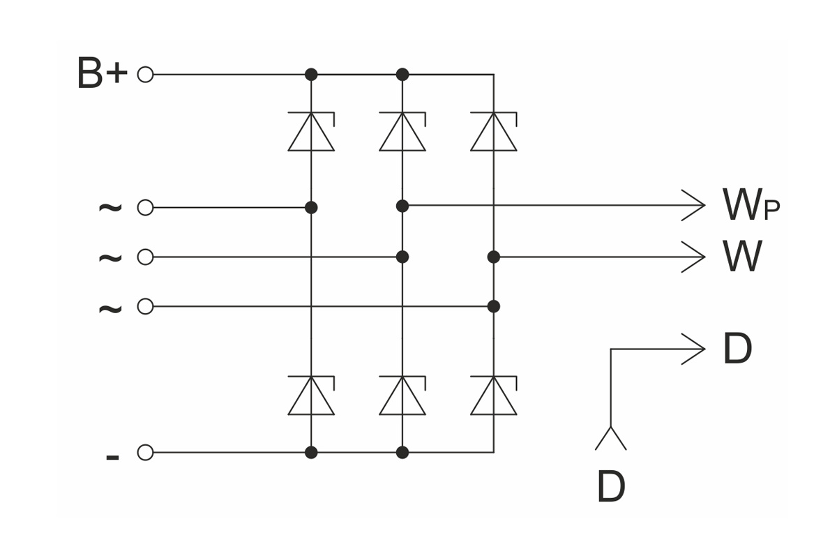 Circuit diagram of restrictive rectifier unit BVO11-150-02.68