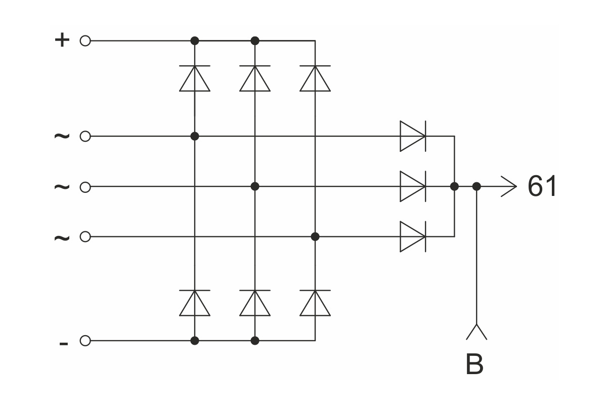 Circuit diagram of rectifier unit BV21-150-14