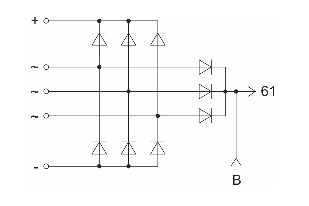 Circuit diagram of rectifier unit BV21-150-14B