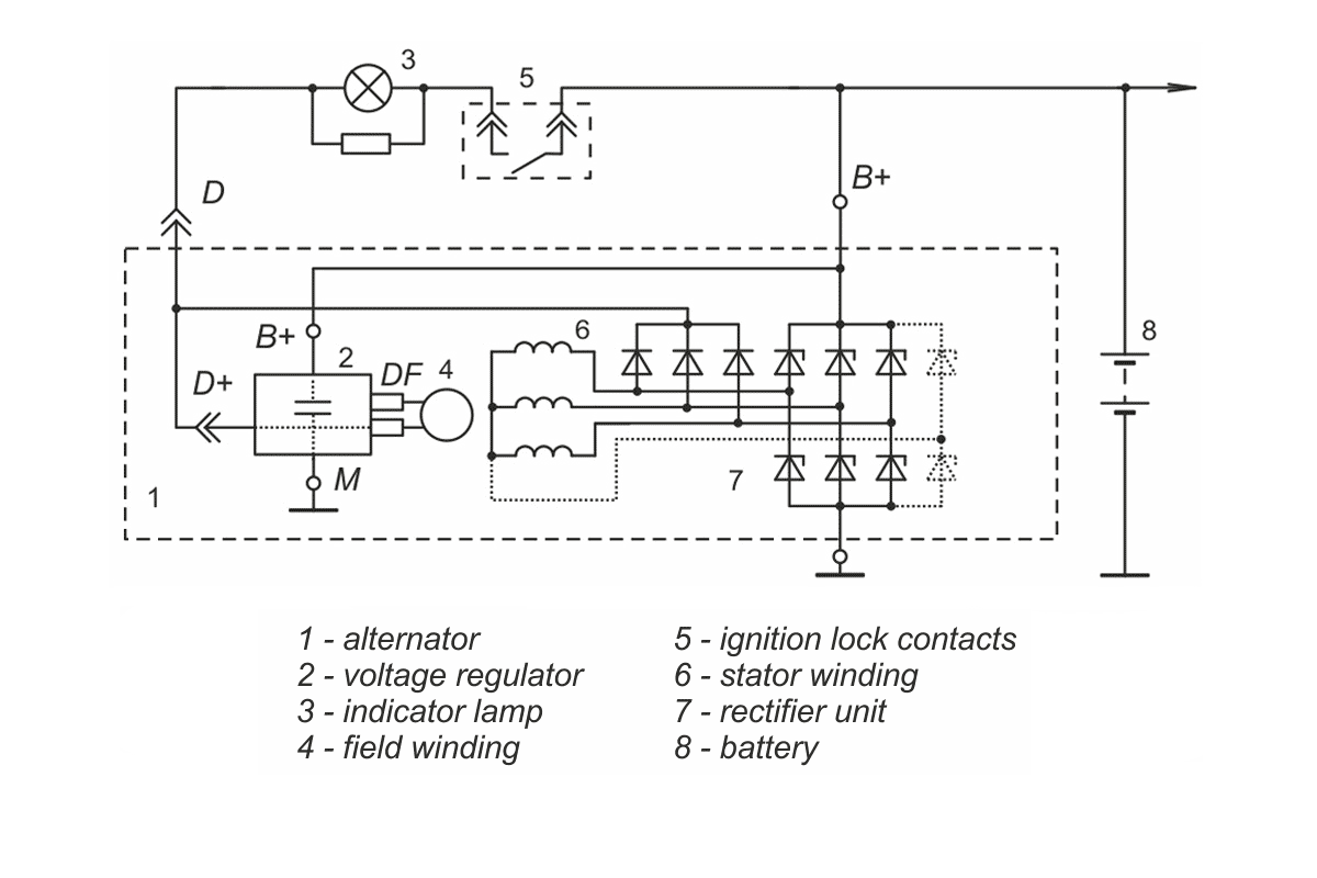 Connection diagram of voltage regulators